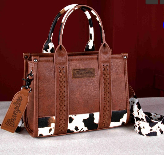 'Cow Print' Wrangler concealed carry tote