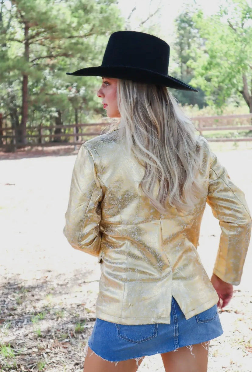 Golden Elegance Blazer