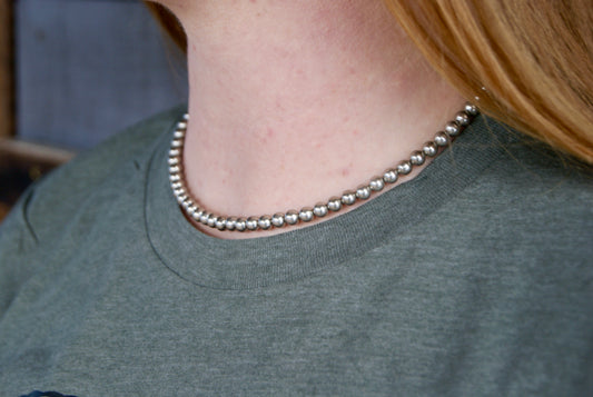 Silver Plated Bead Necklace