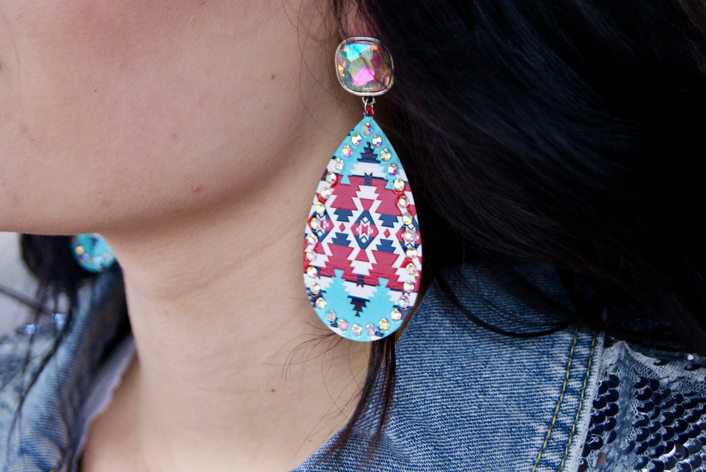 Aztec Metal Earrings (Multiple colors)